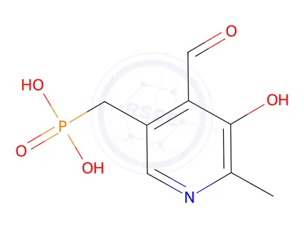 Chemical structure of Phosphonic acid, ((4-formyl-5-hydroxy-6-methyl-3-pyridinyl)methyl)-