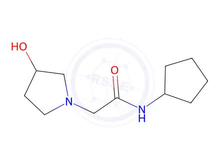 Chemical structure of n-cyclopentyl-2-(3-hydroxypyrrolidin-1-yl)acetamide