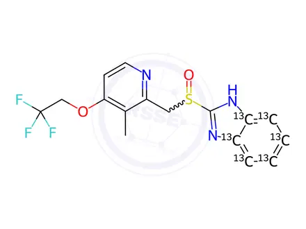 Chemical structure of Lansoprazole-13C6