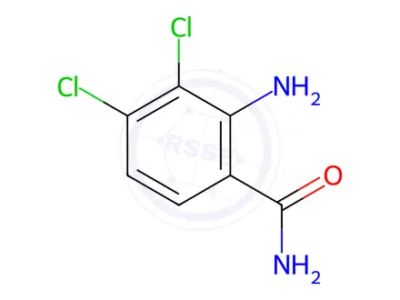 Chemical structure of Benzamide, 2-amino-3,4-dichloro-
