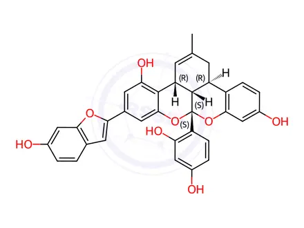 Chemical structure of Mulberrofuran G
