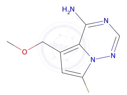 Chemical structure of 7-Bromo-5-(methoxymethyl)pyrrolo[2,1-f][1,2,4]triazin-4-amine