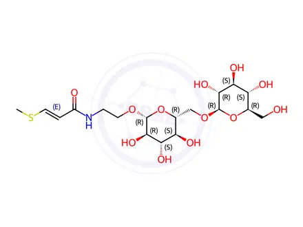 Chemical structure of Entadamide A 2'-O-(6''-O-beta-D-glucopyranosyl)-beta-D-glucopyranoside