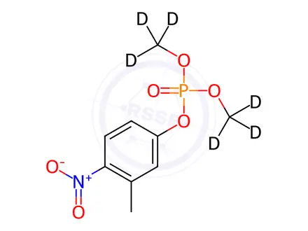 Chemical structure of Fenitrooxon-d6