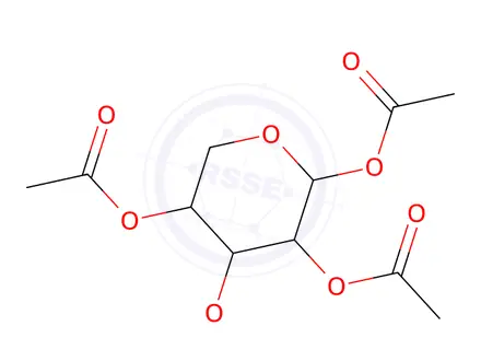 Chemical structure of 1,2,3,4-Tetra-O-acetyl-L-xylopyranose