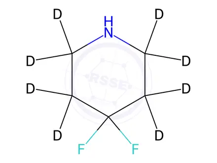 Chemical structure of 4,4-difluoropiperidine-2,2,3,3,5,5,6,6-d8