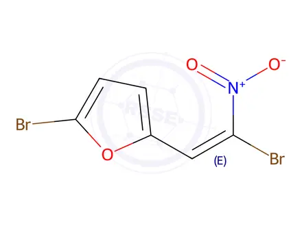 Chemical structure of 1-(5-bromofur-2-il)-2-bromo-2-nitroethene