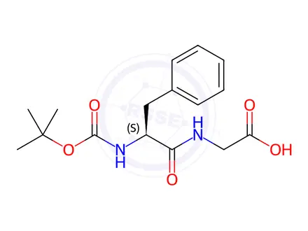 Chemical structure of BOC-Phe-Gly-OH