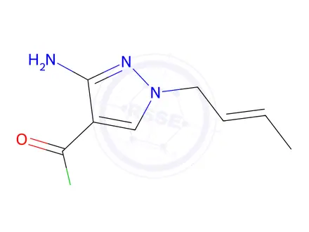 Chemical structure of 3-Amino-1-(but-2-en-1-yl)-1H-pyrazole-4-carbonyl chloride