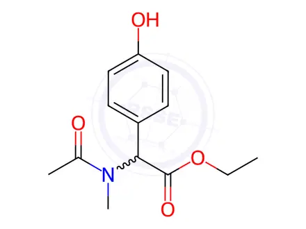 Chemical structure of Ethyl 2-(4-hydroxyphenyl)-2-(N-methylacetamido)acetate