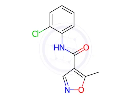Chemical structure of N-(2-Chlorophenyl)-5-methylisoxazole-4-carboxamide