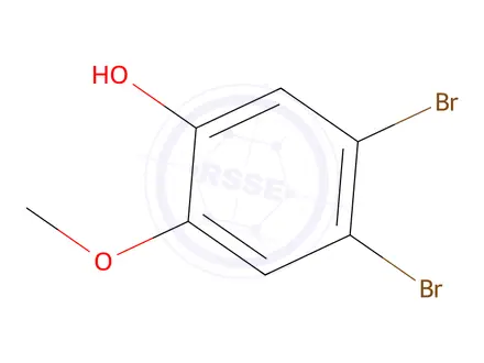 Chemical structure of 4,5-dibromo-2-methoxyphenol