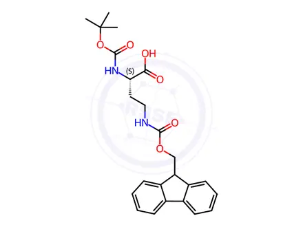 Chemical structure of Boc-Dab(Fmoc)-OH
