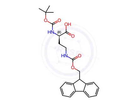 Chemical structure of Boc-D-Dab(Fmoc)-OH