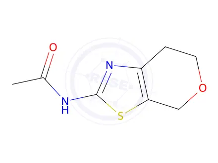 Chemical structure of N-(6,7-dihydro-4H-pyrano[4,3-d]thiazol-2-yl)acetamide