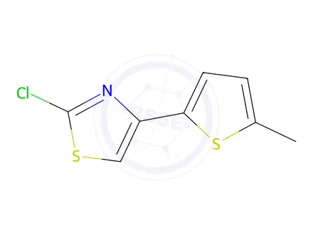 Chemical structure of 2-chloro-4-(5-methylthiophen-2-yl)-1,3-thiazole