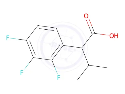 Chemical structure of 3-Methyl-2-(2,3,4-trifluorophenyl)butanoic acid