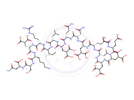 Chemical structure of Conantokin G (free acid) (H-2156.0500)