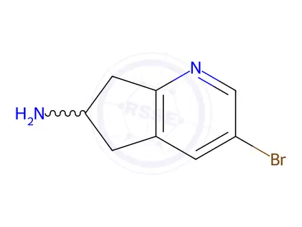 Chemical structure of 3-Bromo-6,7-dihydro-5H-cyclopenta[b]pyridin-6-amine dihydrochloride