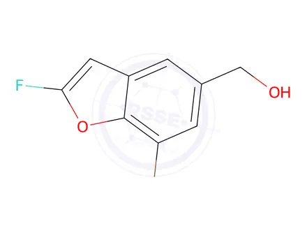 Chemical structure of (7-bromo-2-fluoro-benzofuran-5-yl)methanol