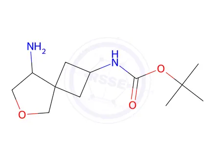 Chemical structure of Tert-butyl (8-amino-6-oxaspiro[3.4]Octan-2-yl)carbamate