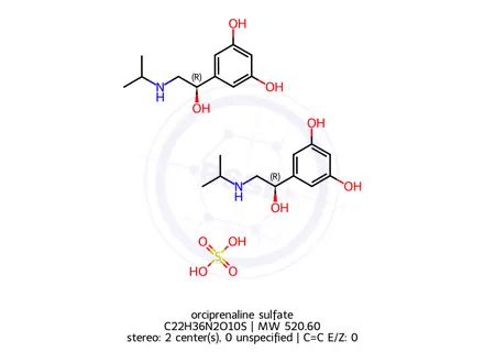 Chemical structure of orciprenaline sulfate