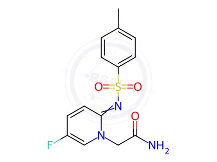 Chemical structure of 2-[5-Fluoro-2-(toluene-4-sulfonylimino)-2H-pyridin-1-yl]-acetamide