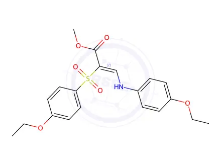 Chemical structure of Methyl (2Z)-2-(4-ethoxybenzenesulfonyl)-3-[(4-ethoxyphenyl)amino]prop-2-enoate