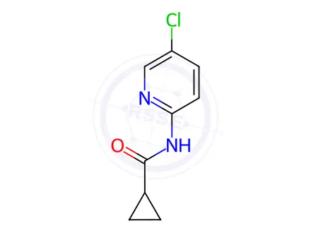 Chemical structure of N-(5-chloropyridin-2-yl)cyclopropanecarboxamide