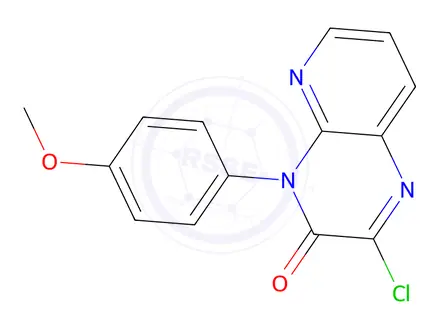Chemical structure of 2-Chloro-4-(4-methoxyphenyl)pyrido[2,3-b]pyrazin-3(4H)-one