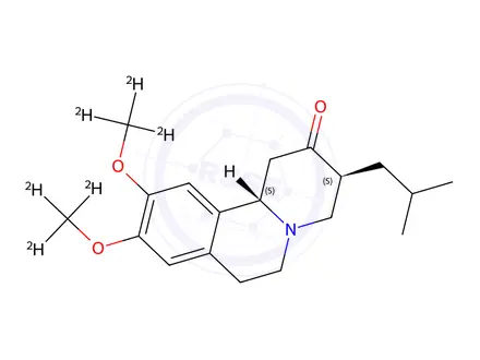 Chemical structure of (3S,11bS)-Tetrabenazine-D6