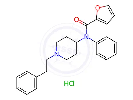 Chemical structure of Furanyl fentanyl HCl (as free base)