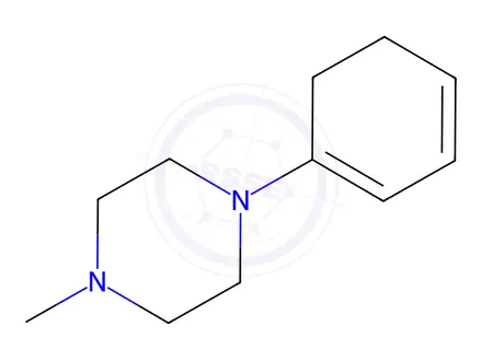 Chemical structure of Piperazine, 1-(1,3-cyclohexadien-1-yl)-4-methyl-(9CI)