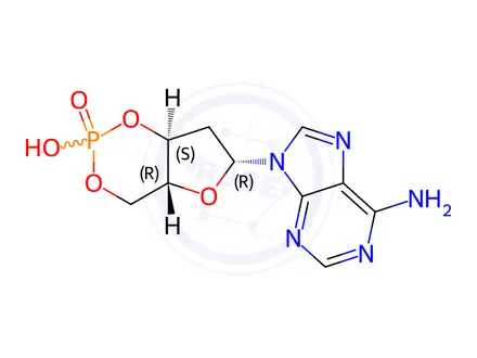 Chemical structure of 2'-deoxy cyclic AMP