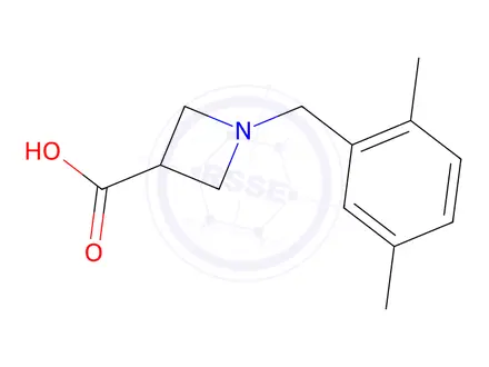 Chemical structure of 1-[(2,5-dimethylphenyl)methyl]azetidine-3-carboxylic acid