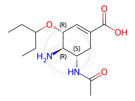 Chemical structure of Oseltamivir EP Impurity A