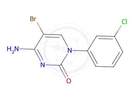 Chemical structure of 4-Amino-5-bromo-1-(3-chlorophenyl)pyrimidin-2(1H)-one