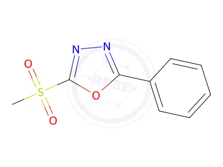 Chemical structure of 2-(Methylsulfonyl)-5-phenyl-1,3,4-oxadiazole