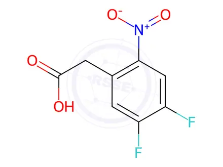 Chemical structure of 2-(4,5-Difluoro-2-nitrophenyl)acetic acid