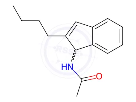 Chemical structure of N-(2-butyl-1H-inden-1-yl)acetamide