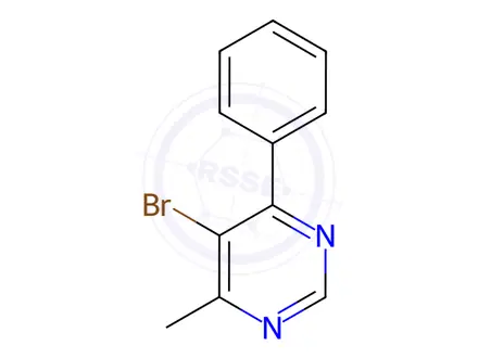 Chemical structure of 5-Bromo-4-methyl-6-phenylpyrimidine