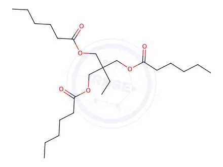 Chemical structure of Dihexanoic acid 2-ethyl-2-[(hexanoyloxy)methyl]-1,3-propanediyl ester