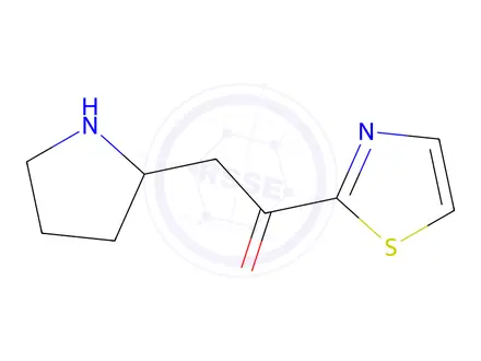 Chemical structure of 2-(Pyrrolidin-2-yl)-1-(thiazol-2-yl)ethan-1-one