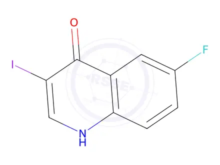 Chemical structure of 6-Fluoro-3-iodoquinolin-4-ol