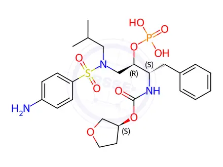 Chemical structure of Fosamprenavir