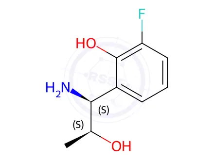 Chemical structure of 2-((1S,2S)-1-AMINO-2-HYDROXYPROPYL)-6-FLUOROPHENOL