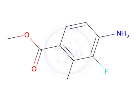 Chemical structure of Methyl 4-amino-3-fluoro-2-methylbenzoate