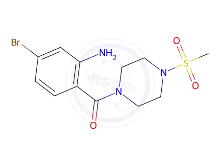 Chemical structure of (2-Amino-4-bromophenyl)(4-(methylsulfonyl)piperazin-1-yl)methanone