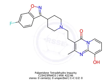 Chemical structure of Paliperidone Tetradehydro Impurity
