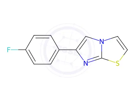 Chemical structure of 6-(4-Fluoro-phenyl)-imidazo2,1-bthiazole